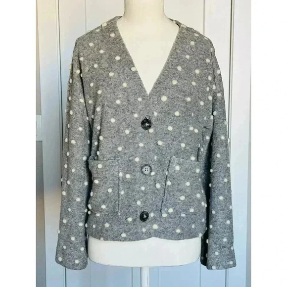 Madewell Polka Dot Cardigan Sweater Size XS - Picture 3 of 10